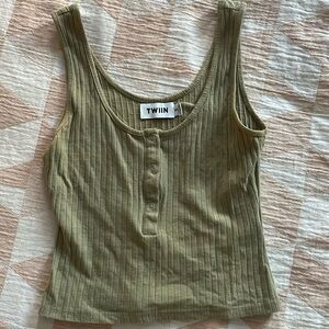 TWIIN - tank top - olive S